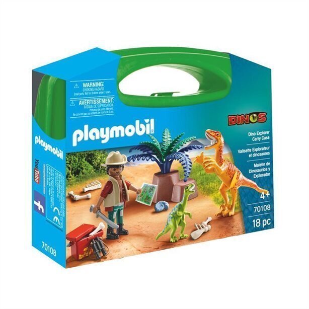 70108 PLAYMOBIL® Dinos Dinosauruse kohver цена и информация | Klotsid ja konstruktorid | kaup24.ee