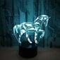 3D Horse Night Light 7 värvi LED laualamp USB laadimine hind ja info | Ventilaatoriga valgustid | kaup24.ee