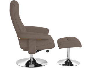 Кресло с подножкой Notio Living Simson, коричневое цена и информация | Кресла для отдыха | kaup24.ee