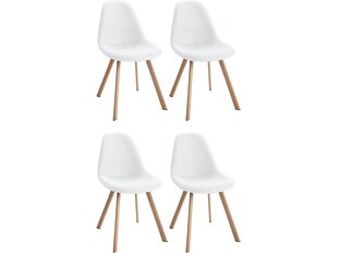 4 tooli komplekt Notio Living Varys, gobelään, valge hind ja info | Söögitoolid, baaritoolid | kaup24.ee