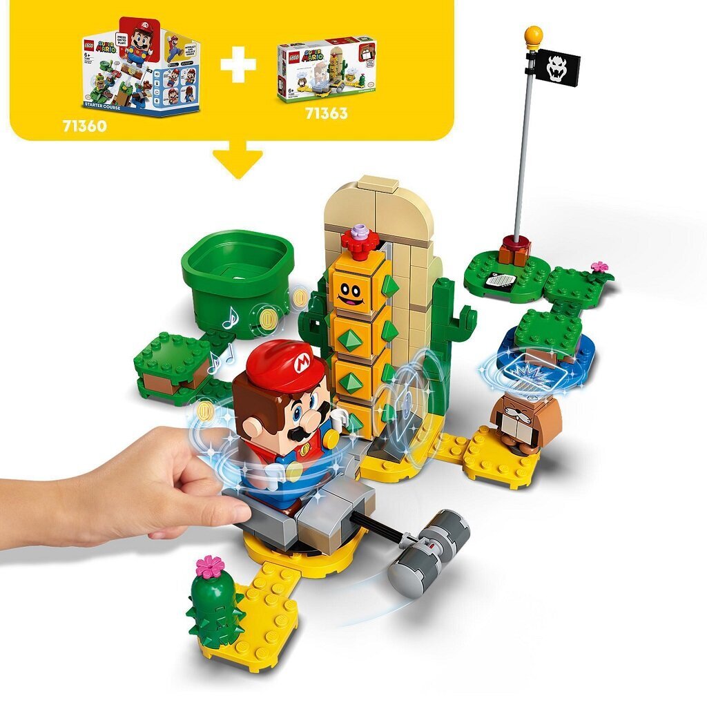 71363 LEGO® Super Mario Kõrbe-Pokey laiendusrada цена и информация | Klotsid ja konstruktorid | kaup24.ee