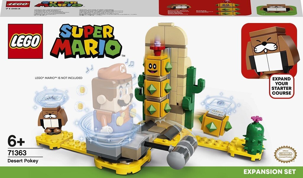 71363 LEGO® Super Mario Kõrbe-Pokey laiendusrada цена и информация | Klotsid ja konstruktorid | kaup24.ee