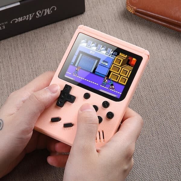 500-ühes Retro Gameboy Machine Mini pihuarvuti videomängukonsool Sisseehitatud klassikaline mängumängija Lapsed Lõbusad Mänguasjad Kingitused Roosa Roosa hind ja info | Mängukonsoolid | kaup24.ee