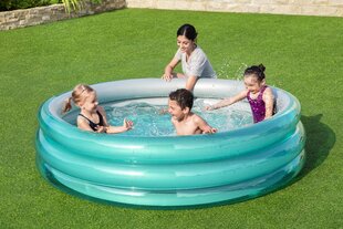 Täispuhutav bassein lastele Bestway Big Metallic, 201x53 cm, sinine hind ja info | Basseinid | kaup24.ee