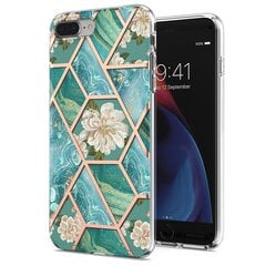 Iphone 8 Plus/ 7 Plus ümbris silikoonist marmorist lillega elegantne põrutuskindel telefoni kate – sinine hind ja info | Telefoni kaaned, ümbrised | kaup24.ee