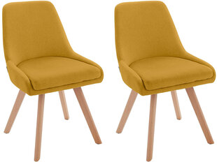 2 tooli komplekt Notio Living Rafi, kollane hind ja info | Söögitoolid, baaritoolid | kaup24.ee