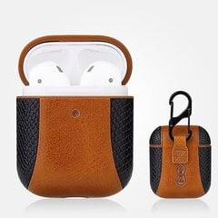 Коричневый Кожаный Противоударный Защитный Чехол, Совместимый С Apple Airpods 1/2 цена и информация | Чехлы для телефонов | kaup24.ee