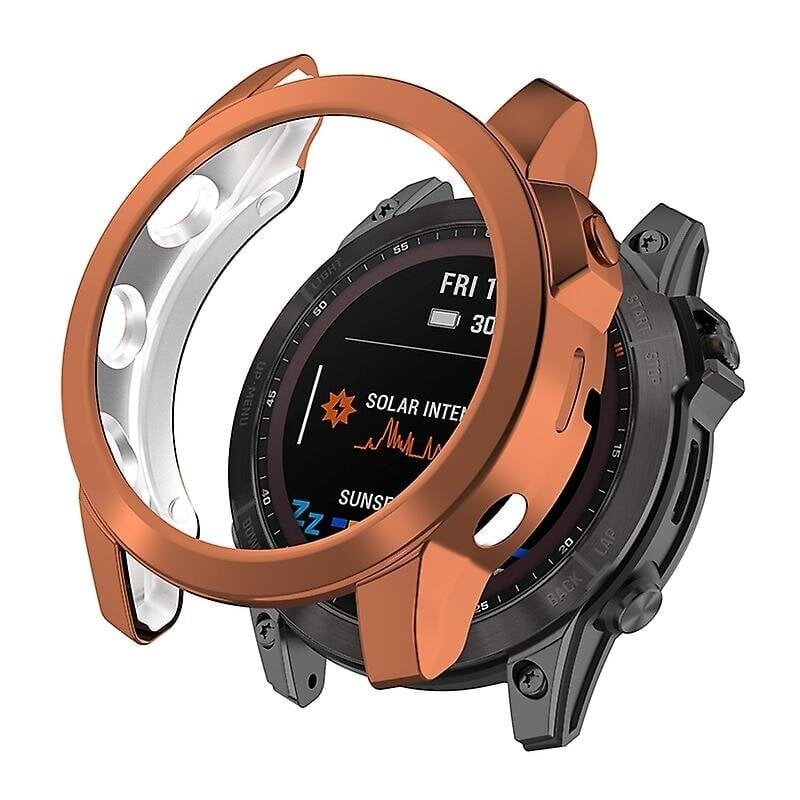 Garmin Fenix 7X/Fenix 7X päikeseenergia galvaniseerimisega pehme TPU õõnsa kaitseraua raami korpuse kate цена и информация | Telefoni kaaned, ümbrised | kaup24.ee