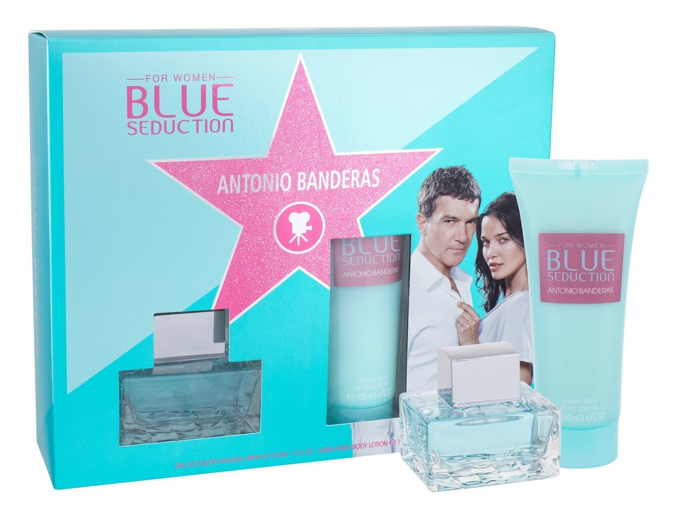 Komplekt Antonio Banderas Blue Seduction: EDT naistele 50 ml + ihupiim 100 ml цена и информация | Naiste parfüümid | kaup24.ee
