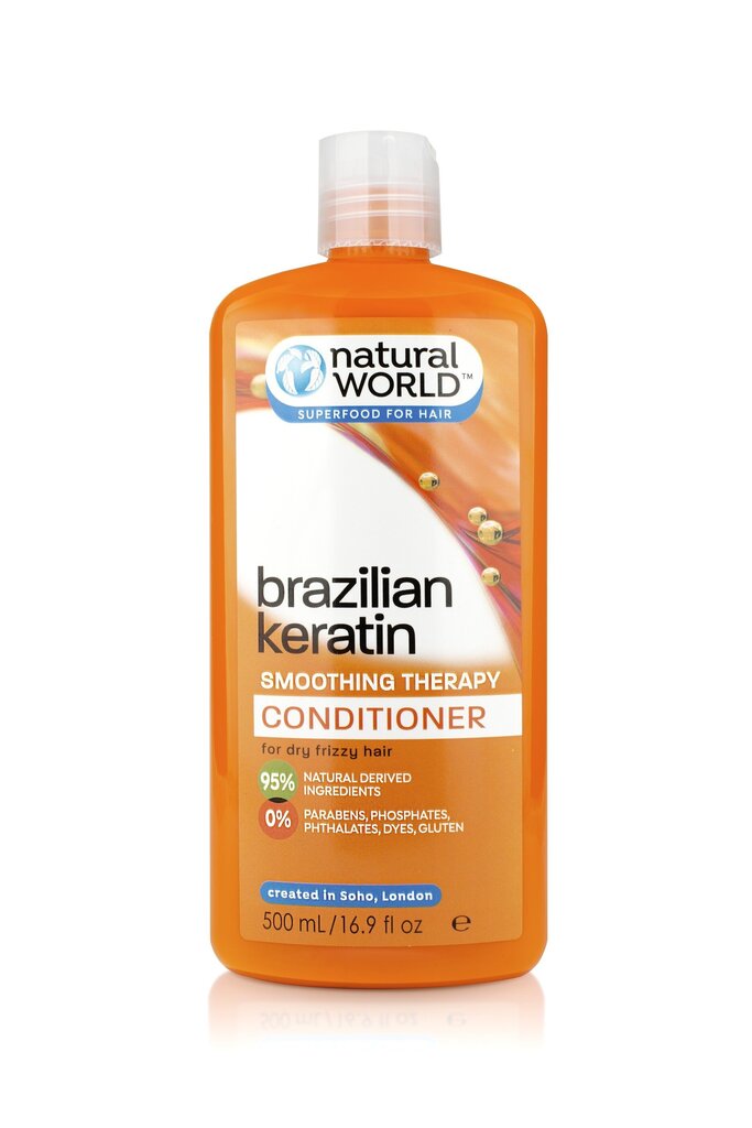 Natural World Brazilian Keratin Smoothing Therapy palsam 500ml цена и информация | Juuksepalsamid | kaup24.ee