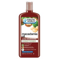 Natural World Macadamia Oil Ultra Nourishing palsam 500ml цена и информация | Кондиционеры | kaup24.ee