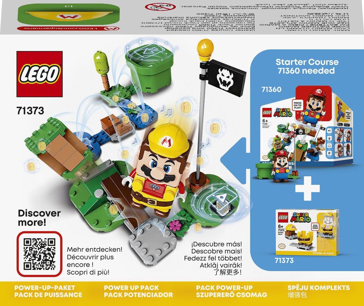71373 LEGO® Super Mario Ehitaja-Mario võimenduskomplekt цена и информация | Klotsid ja konstruktorid | kaup24.ee