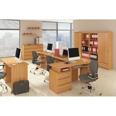 Письменный стол NORE B16, правый вариант, светло-коричневый цена и информация | Компьютерные, письменные столы | kaup24.ee