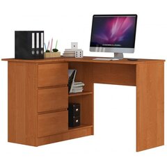 Письменный стол NORE B16, левый вариант, коричневый цена и информация | Компьютерные, письменные столы | kaup24.ee