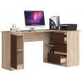 Письменный стол NORE B20, правый вариант, цвета дуба/темно-коричневый