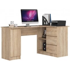 Письменный стол NORE B20, правый вариант, цвета дуба цена и информация | Компьютерные, письменные столы | kaup24.ee