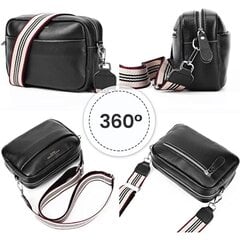 Crossbody kott naistele, väike ehtnahast must цена и информация | Рюкзаки, сумки, чехлы для компьютеров | kaup24.ee