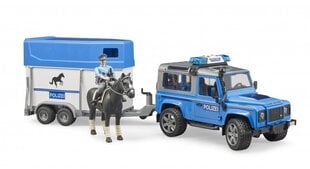 Полицейский автомобиль с прицепом Bruder Land Rover Defender02588 цена и информация | Развивающий мелкую моторику - кинетический песок KeyCraft NV215 (80 г) детям от 3+ лет, бежевый | kaup24.ee