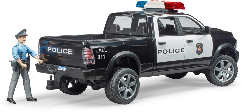 Politseiauto figuriiniga Bruder RAM 2500, 02505 hind ja info | Poiste mänguasjad | kaup24.ee