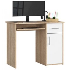 Письменный стол NORE Pin, цвета дуба/белый цена и информация | Компьютерные, письменные столы | kaup24.ee
