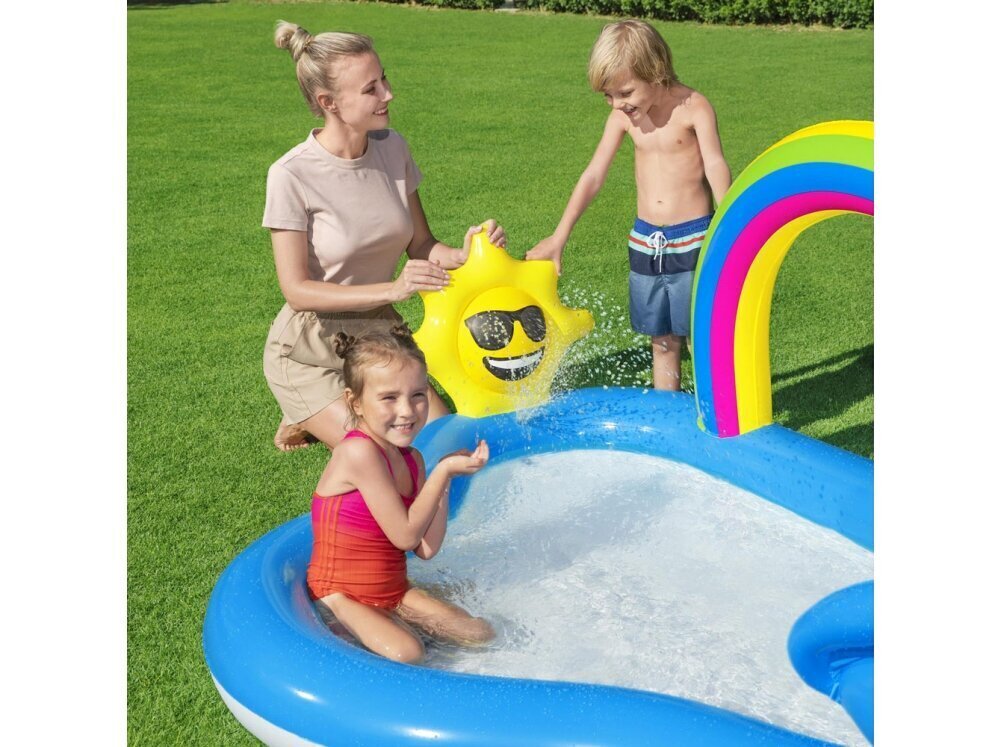 Täispuhutav veemäng lastele Bestway Rainbow, 257x145x91 cm, sinine hind ja info | Täispuhutavad veemänguasjad ja ujumistarbed | kaup24.ee
