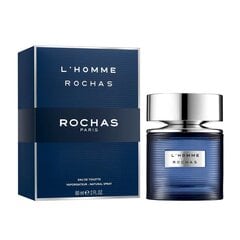 Tualettvesi Rochas L’Homme meestele EDT, 60 ml hind ja info | Meeste parfüümid | kaup24.ee