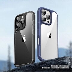 Чехол Defense Armor Series для iPhone 16 Pro Max с защитой от царапин TPU+PC Clear Back Shell - черный цена и информация | Чехлы для телефонов | kaup24.ee