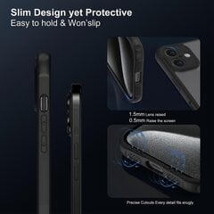 LEEU DESIGN iPhone 16 Pro ümbrisele 3D stereoheli auk akrüül+TPU nurgad pehmendav telefoni kaas - hind ja info | Telefoni kaaned, ümbrised | kaup24.ee