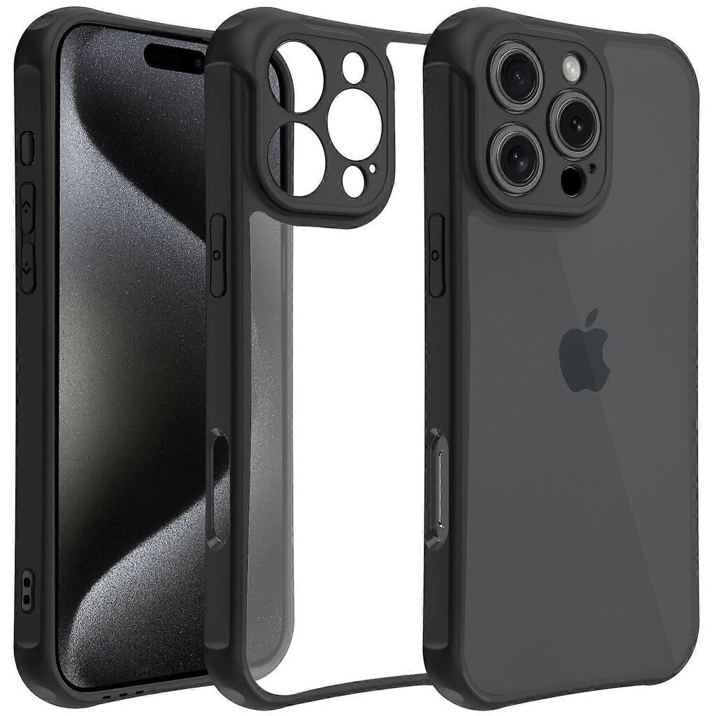 LEEU DESIGN iPhone 16 Pro ümbrisele 3D stereoheli auk akrüül+TPU nurgad pehmendav telefoni kaas - hind ja info | Telefoni kaaned, ümbrised | kaup24.ee