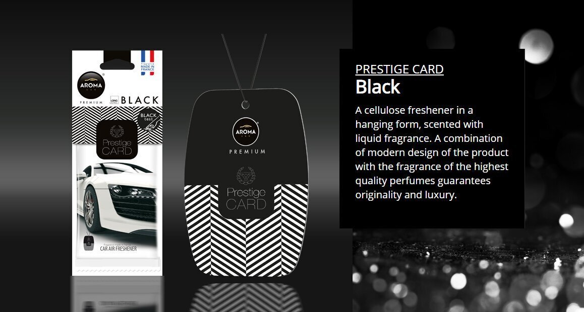 Auto õhuvärskendaja Aroma Prestige Card Black 6g цена и информация | Autolõhnastajad | kaup24.ee