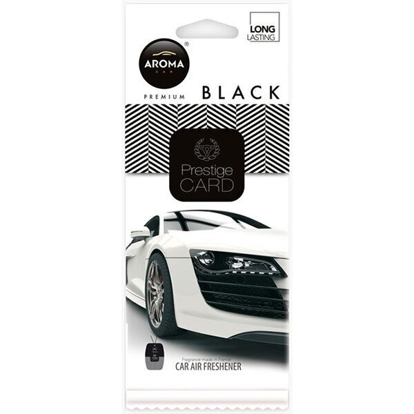 Auto õhuvärskendaja Aroma Prestige Card Black 6g цена и информация | Autolõhnastajad | kaup24.ee