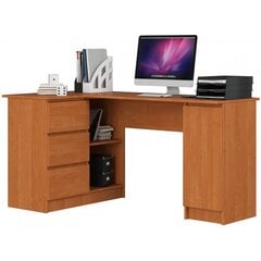 Письменный стол NORE B20, левый вариант, светло-коричневый цена и информация | Компьютерные, письменные столы | kaup24.ee