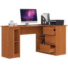 Письменный стол NORE B20, правый вариант, светло-коричневый цена и информация | Компьютерные, письменные столы | kaup24.ee