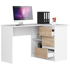 Письменный стол NORE B16, правый вариант, коричневый/цвета дуба цена и информация | Компьютерные, письменные столы | kaup24.ee