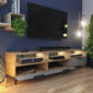 TV laud Selsey Rikke LED valgustusega, pruun/hall цена и информация | TV alused | kaup24.ee