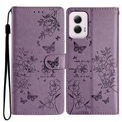 Purple Butterfly And Flower Case Ühildub Motorola Moto G Power 5G-Ga hind ja info | Telefoni kaaned, ümbrised | kaup24.ee