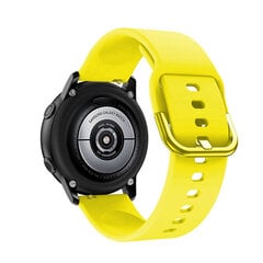 (22mm kollane)Originaalne rihm Samsung Galaxy Watch Active 2 40mm 44mm silikoonist spordikäevõru asenduskellarihm 20mm kellarihm – kellarihm hind ja info | Nutikellade ja nutivõrude tarvikud | kaup24.ee