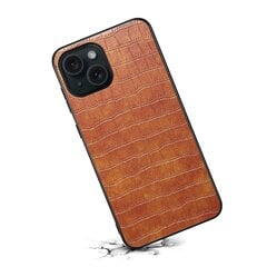 Чехлы для iPhone 15 Plus, кожаное покрытие, PC+TPU, устойчивое к падениям, задняя крышка телефона - черный цена и информация | Чехлы для телефонов | kaup24.ee