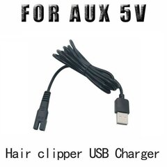 2tk 5V USB laadimiskaabel AUX juukselõikurile A5 A6 A8 S5 цена и информация | Электробритвы | kaup24.ee