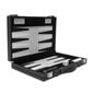 Travel backgammon 28 cm - ENGELHART - Must/Valge/Hall - Lauamäng - Alates 6 aastast Must, hall, valge цена и информация | Lauamängud ja mõistatused | kaup24.ee