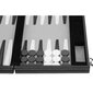 Travel backgammon 28 cm - ENGELHART - Must/Valge/Hall - Lauamäng - Alates 6 aastast Must, hall, valge цена и информация | Lauamängud ja mõistatused | kaup24.ee