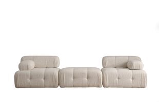 3 vietų sofa Doblo 3 Seater ( L1-Pouffe-1R) - Cream Bouclette цена и информация | Диваны | kaup24.ee