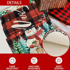 Heyone Christmas Table Runner, Red Black Buffalo Plaid Christmas Runner Xmas Holiday Party Köök Söögituba (13 x 72 tolli) hind ja info | Laudlinad, lauamatid, servjetid | kaup24.ee