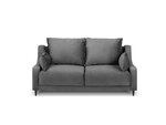 Двухместный бархатный диван Mazzini Sofas Freesia, серый