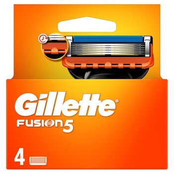 Gillette Fusion сменные кассеты для бритья, 4 шт. цена и информация | Косметика и средства для бритья | kaup24.ee