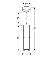 Candellux подвесной светильник 31-77677 цена и информация | Потолочный светильник, 38 x 38 x 24 см | kaup24.ee