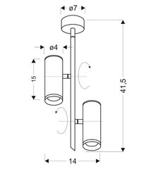 Candellux подвесной светильник 32-76267 цена и информация | Потолочный светильник, 38 x 38 x 24 см | kaup24.ee