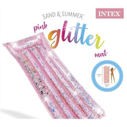 Täispuhutav rannamadrats Intex Glitter, 170x53x15 cm цена и информация | Täispuhutavad veemänguasjad ja ujumistarbed | kaup24.ee