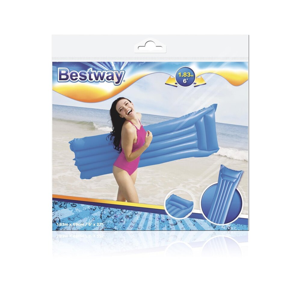 Täispuhutav rannamadrats Bestway Matte Finish 183x69 cm, erinevad värvid hind ja info | Täispuhutavad veemänguasjad ja ujumistarbed | kaup24.ee