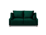 Двухместный бархатный диван Mazzini Sofas Freesia, темно-зеленый